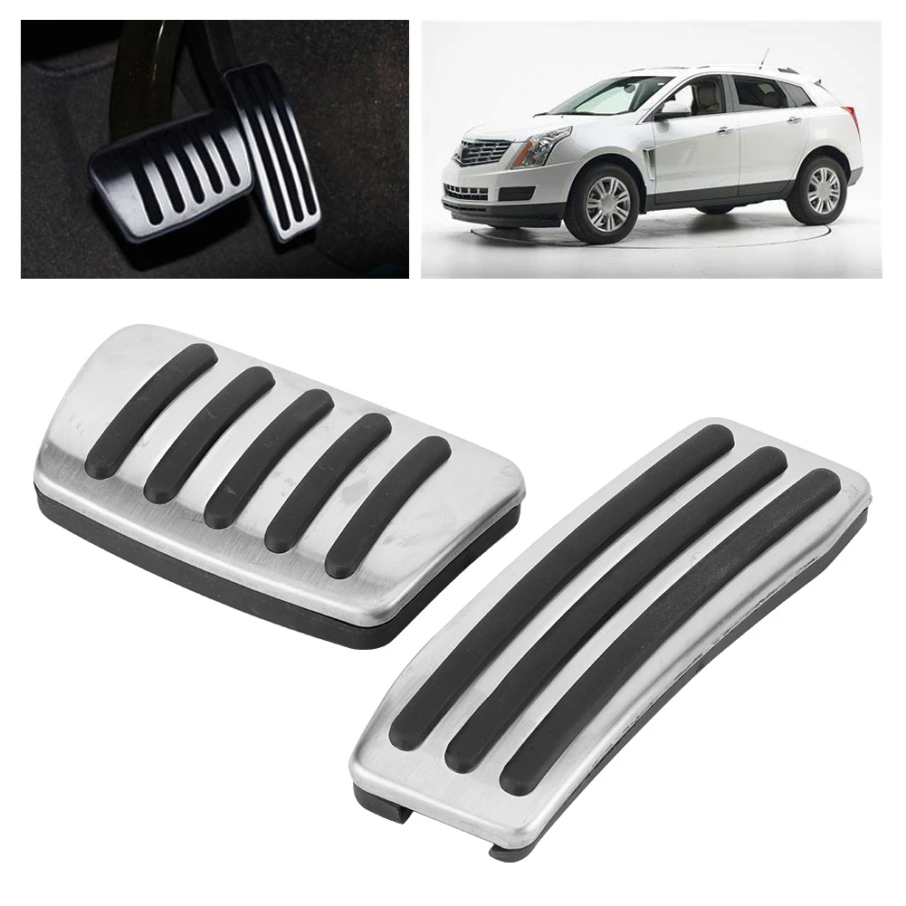 2pcs Accelerator Pedal Anti Skid Throttle Foot Rest Pad Fit for Cadillac SRX 2010 2016 Automatic