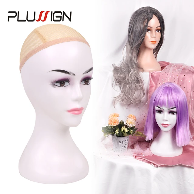Plussign Mannequin Head Stand For Wigs 22Inch 37Cm Height Wig