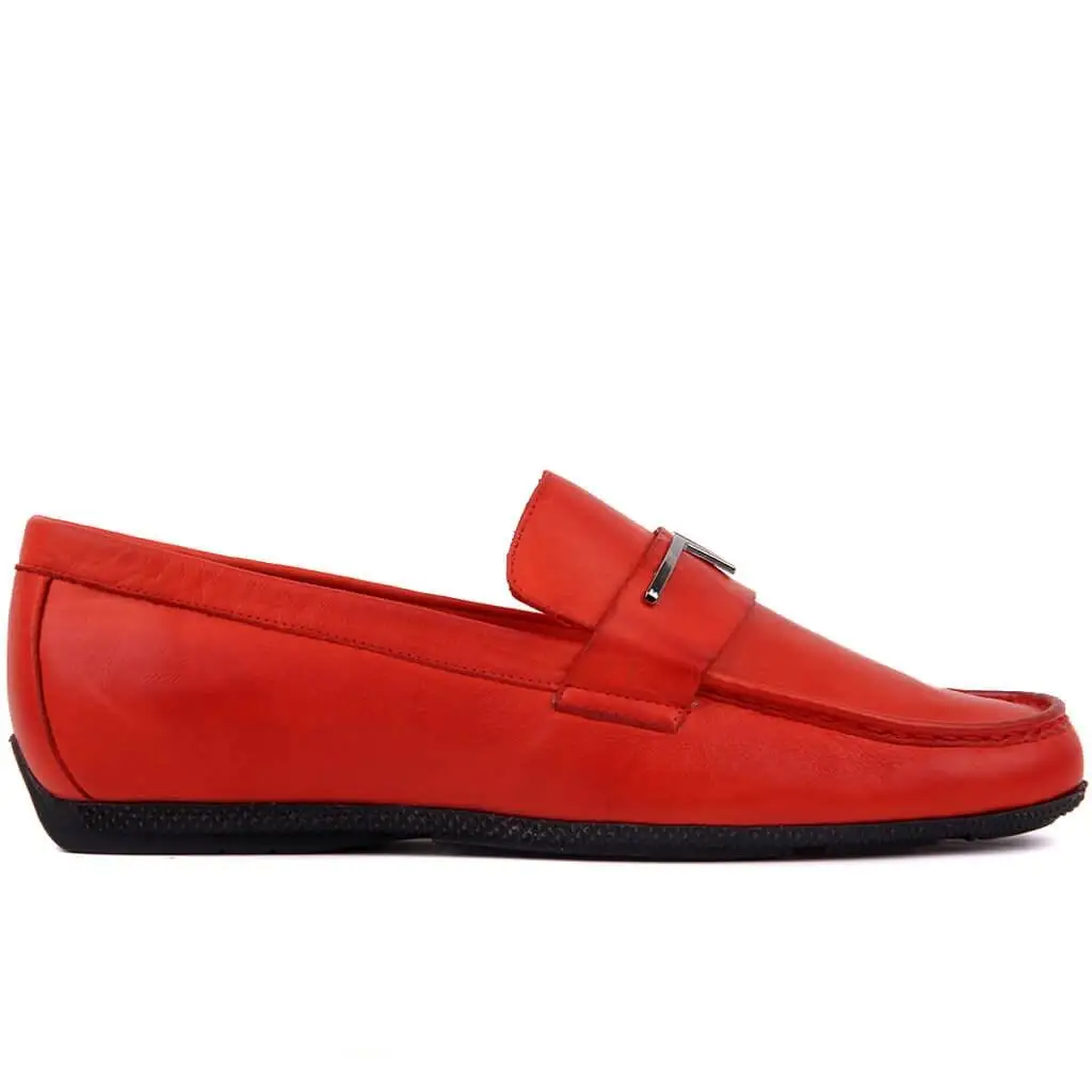 

Sail Lakers-Red Men 'S Casual Leather Shoes