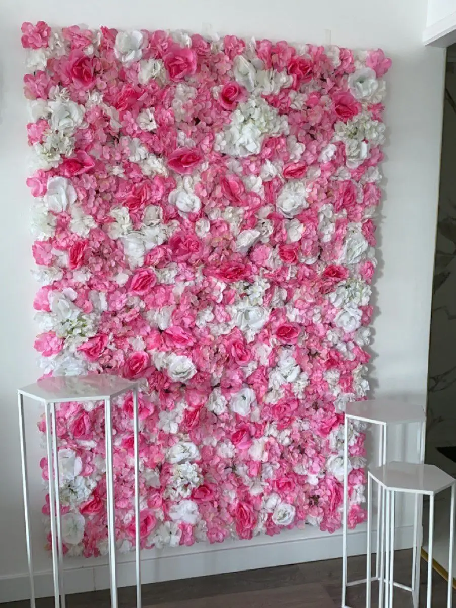 Silk Artificial Flower Wall Panels Handmade Decor Wedding Baby Shower Birthday Party  Shop Backdrop Flower Backdrops Decoration