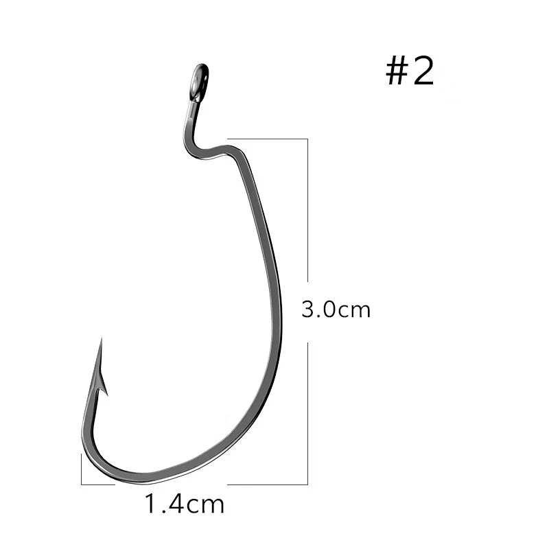 Крючок 10 шт. рыболовные крючки из высокоуглеродистой стали Острый свинцовая головка Кривошип колючий крючок джиг большой Кривошип крючком Мягкая приманка рыболовные аксессуары - Цвет: black