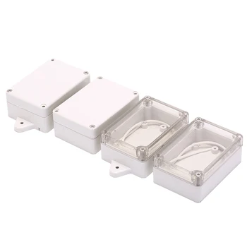 

1PC Waterproof Plastic Electronic Instrument Project Cover Box Accessories Enclosure Case Clear Transparent/ White 85x58x33mm