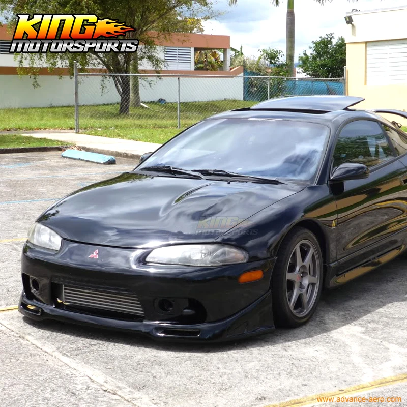 Подходит для 97 99 98 Mitsubishi Eclipse ПУ передний бампер спойлер|bumper lip spoiler|front bumper spoilerlip