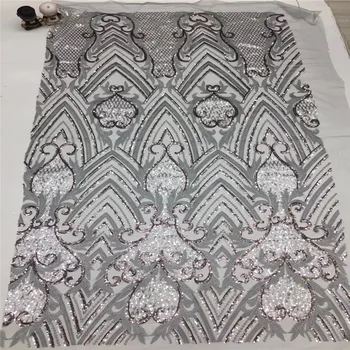 

Madison Fashion Sequins Lace Fabrics for Bridal 2019 High Quality French Tulle Laces Fabric with Sequins for Wedding Party Dress