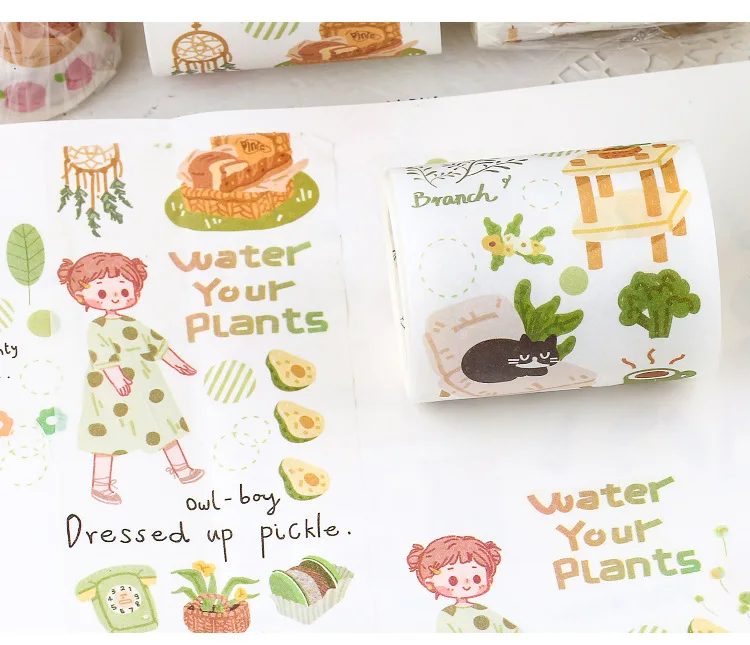 Mohamm Cute Salt Little Person Diary Kawaii Washi Masking Tape Paper Scrapbooking Stationery Decorative Tape