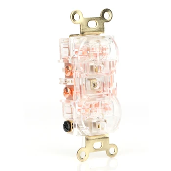 

2x US Red Copper plated Power Receptacle wall outlet for power distributor socket