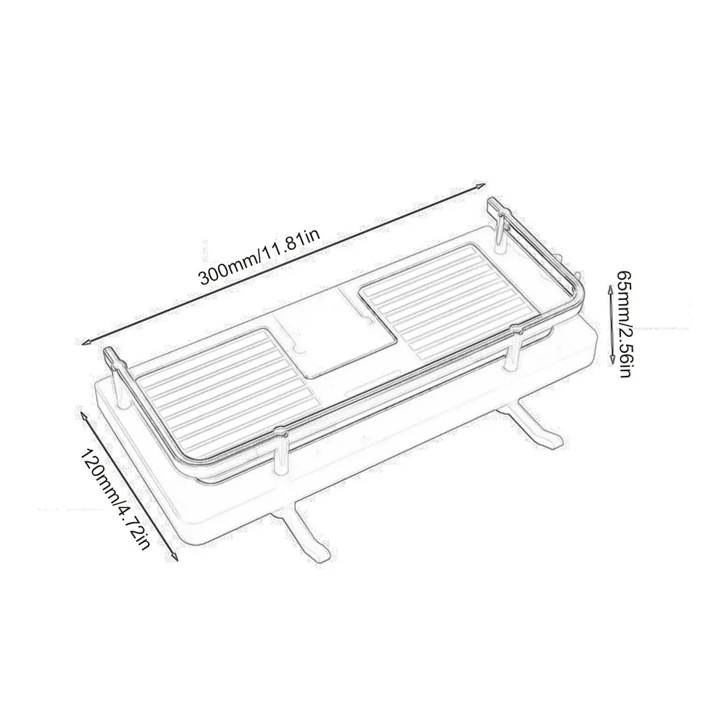 Single Layer Shower Shelf Bathroom Storage Shelf Shampoo Tray Free Drilling Lifting Shower Head Bar