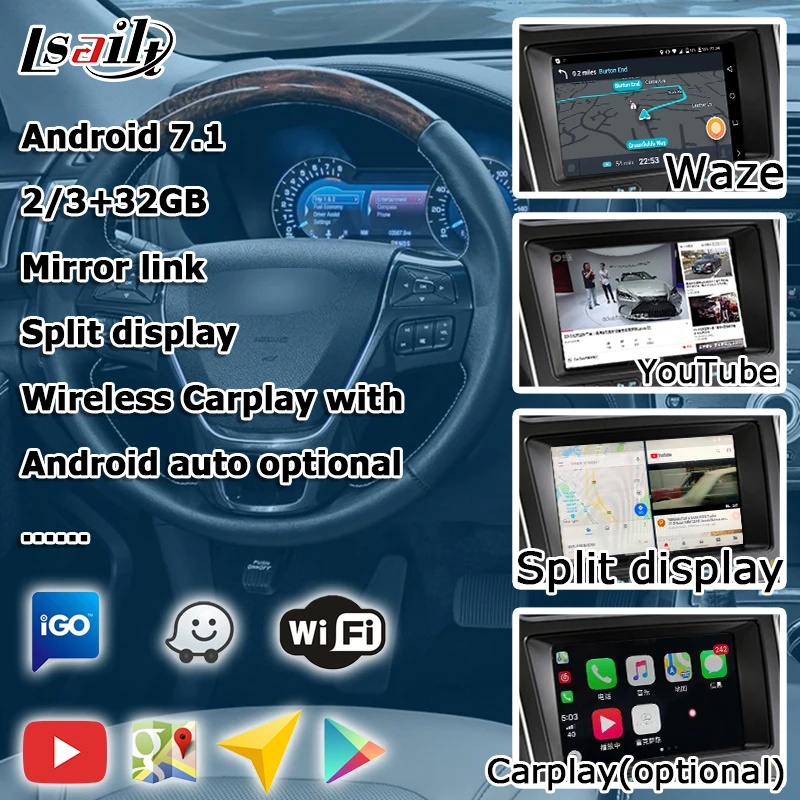 Android gps навигационная коробка для Ford Explorer и т. д. видео интерфейс синхронизации 3 Зеркало Ссылка Carplay четырехъядерный youtube waze gps Яндекс