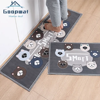 

Hot Cartoon Long Non-Slip Kitchen Mat Cover Absorbent Entrance Door Mat Prayer Carpet Bath Carpet Outdoor Corridor Area Carpet