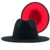 gray red Patchwork Wool Felt Jazz Fedora Hat Women Unisex Wide Brim Panama Party Trilby Cowboy Cap Men Gentleman Wedding Hat XL 9