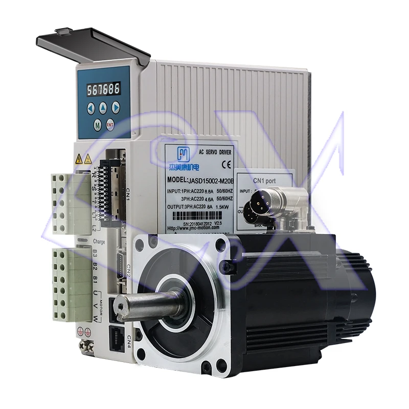 

JMC 1.5KW 130mm 7.5Nm 2000rpm AC Servo Motor&drive kit 20Bit AC220V 130JASM515220K-20B+JASD15002-20B with 3m cable