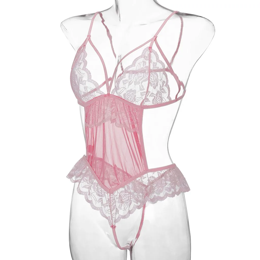 Кружевные комбинезоны 2 цвета сетчатый тонкий кружевной комбинезон с V образным