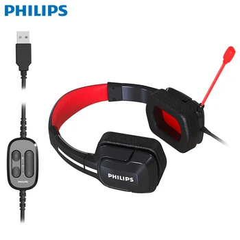 

New Philips TAGH401 wired headset with microphone gaming headphone USB interface for game voice GH401 compatible Computer PC Mac
