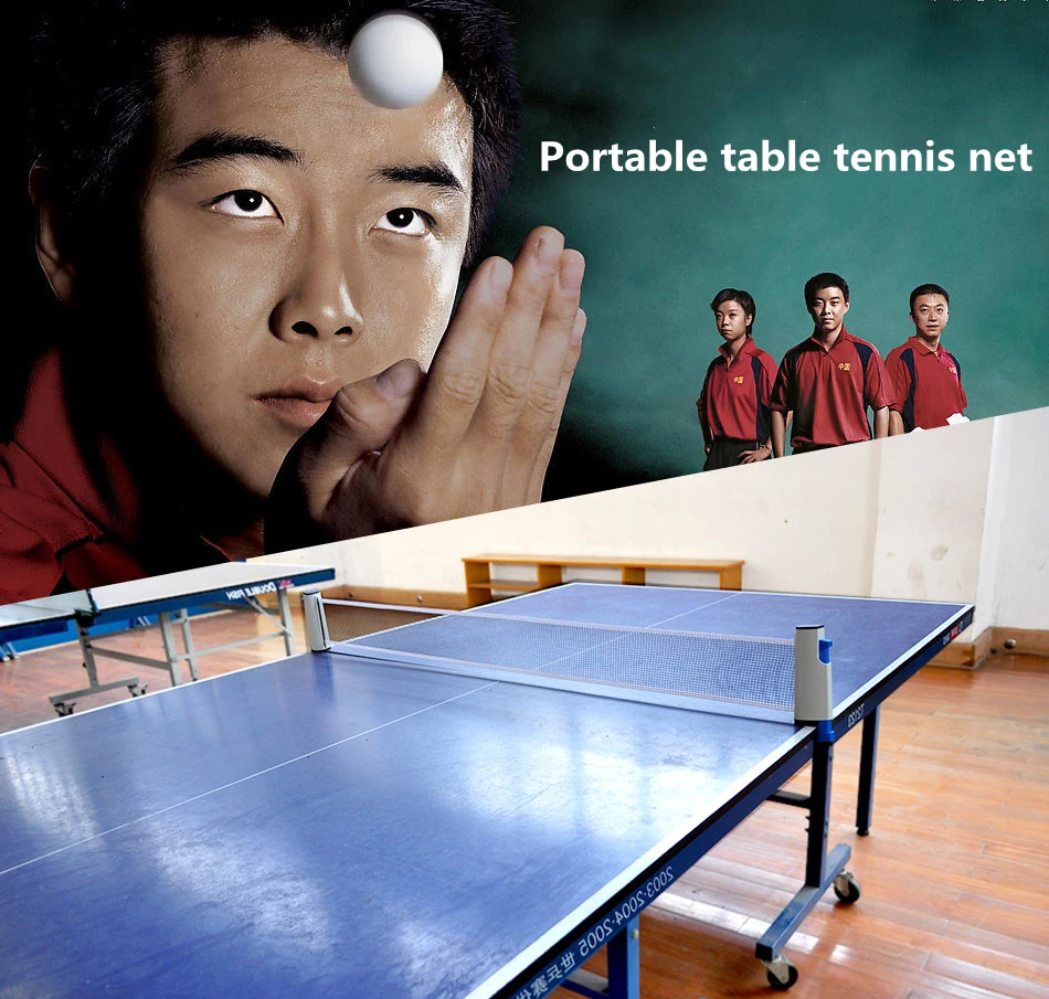 Portable Table Tennis Net Rack Frame Freely Retractable Ping Pong Post Net Rack Adjustable Table Tennis Net Children Toy Gift - Table Tennis Accessories and Equipment