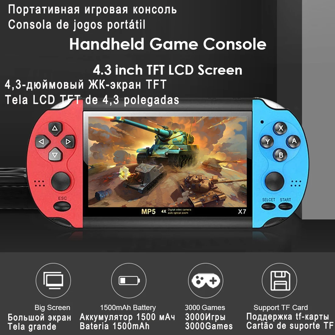 Console do Jogo de Vídeo Máquina de Jogos de Videogame Retro Portátil Handheld Mini Arcada Jogador Emulador Inteligente Gamepad Portatil Retrogame - Image 4