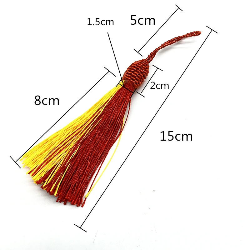 6 개/몫 15cm 교수형 밧줄 실크 Tassels 프린지 바느질 Bang Tassel 트림 키 Tassels DIY Embellish 커튼 액세스