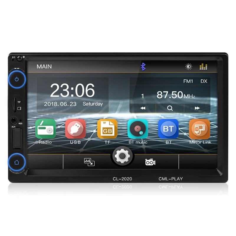 2 Din Автомобильный мультимедиа автомобильный радиоприемник проигрыватель Bluetooth Mirrorlink 2Din Hd пресс радио Mp5 плеер Usb аудио стерео Cl