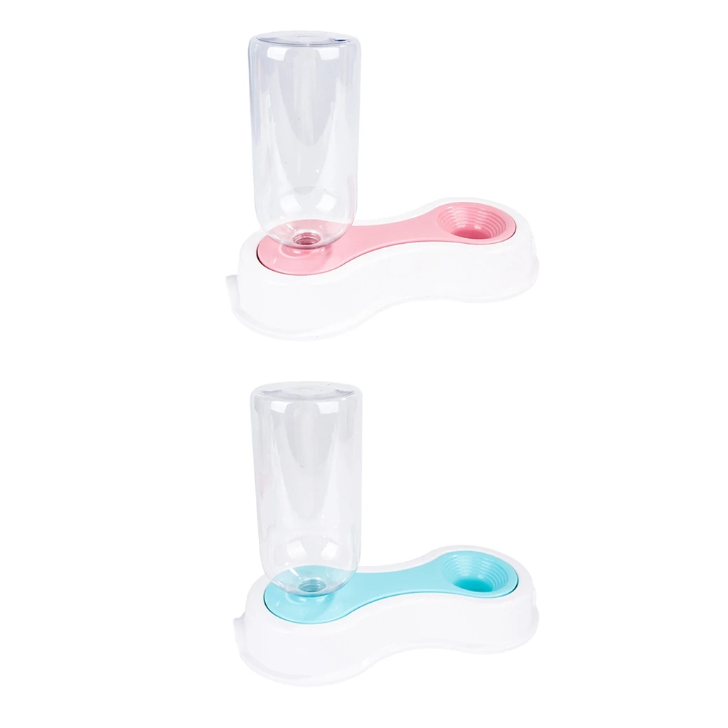 500ml Plastic Pet Cat Dog Puppy Water Automatic Dispenser Food Stand Feeder Bowl Bottle, Antiskid Design 2 Colors Optional 