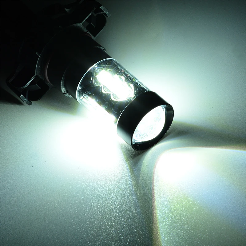 Multipurpose 2PCS 2504 PSX24W Fog Light Daytime Running Light Bulb White 80W LED For Brake Tail Rear Side Marker Lamp