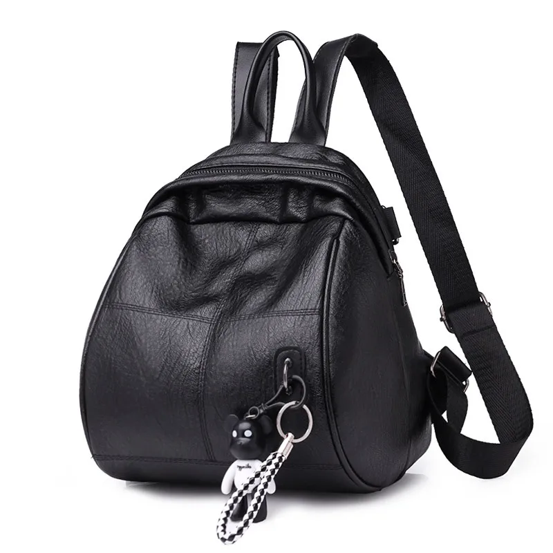 

2018 New Style Backpack WOMEN'S Bag Fashion Joint Backpack Send Violence Bear Pendant a Generation of Fat