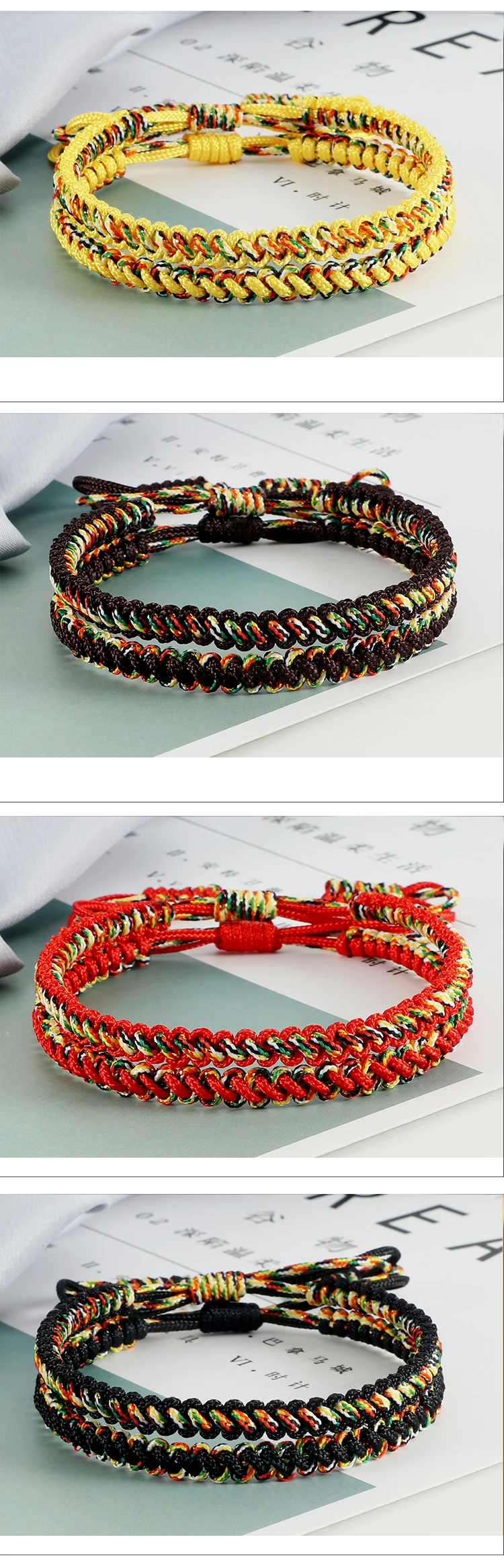 Bracelet couple tressé