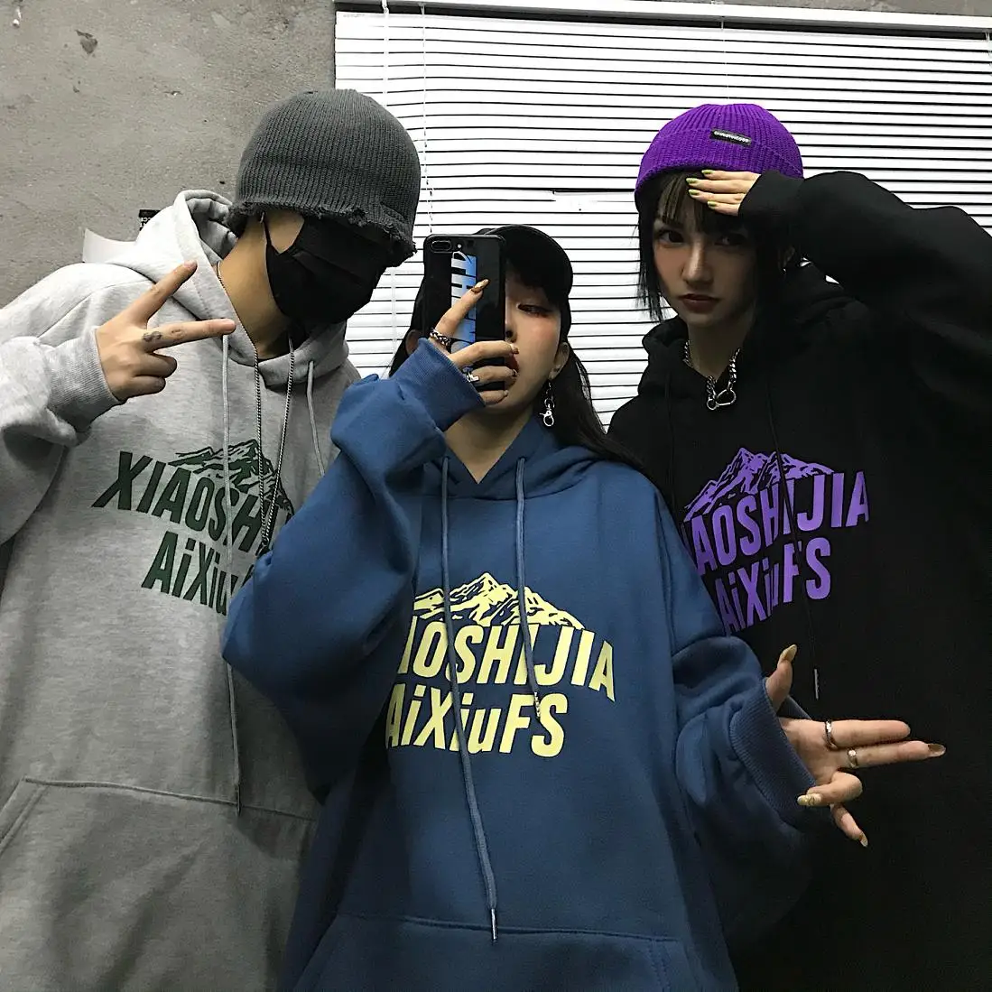 

Women'S Harajuku Letter Print Hoodie Couple Long Sleeve Hooded Sweatshirt Casual Oversized Plus Fleece Loose Pullover Top