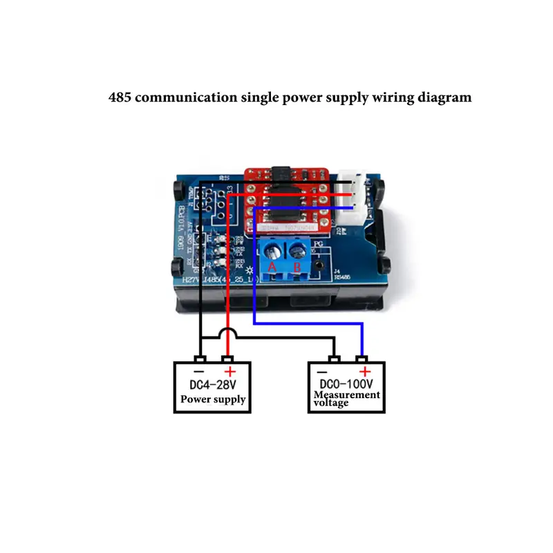 Taidacent Intelligent Voltmeter DC Digital DC Voltage Meter with Modbus-RTU TTL RS485 Interface DC Voltage Panel Meter - Image 4