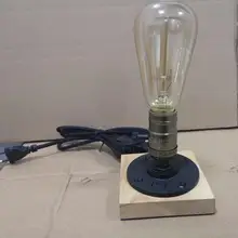 Лофт Эдисона в американском стиле Промышленные Ретро прохладные трубы лампы бар кофе магазин регулируемый свет креативный маленький ночник