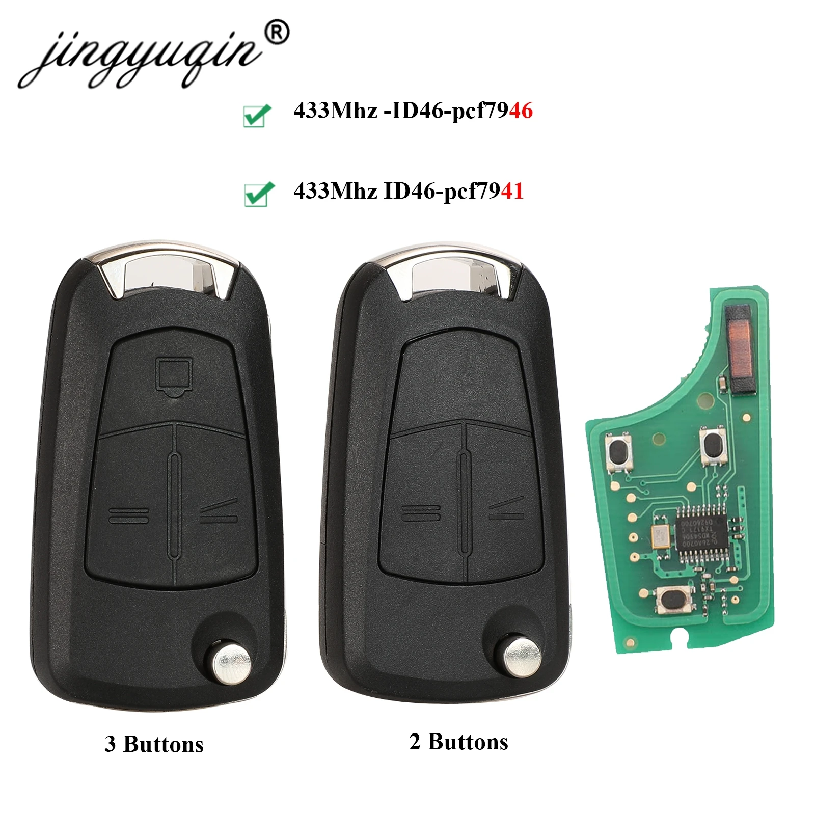 Car Remote Key for Opel/Vauxhall Astra H 2004-2009 Zafira B 2005-2013 PCF7946 Vectra C 2002-2008 Signium