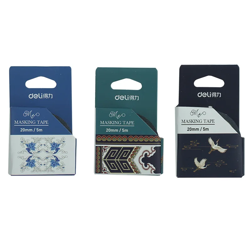 Deli HZ021 васи лента в китайском стиле бронзовые полосы измельченные seamless PDA клейкая лента декоративная наклейка время