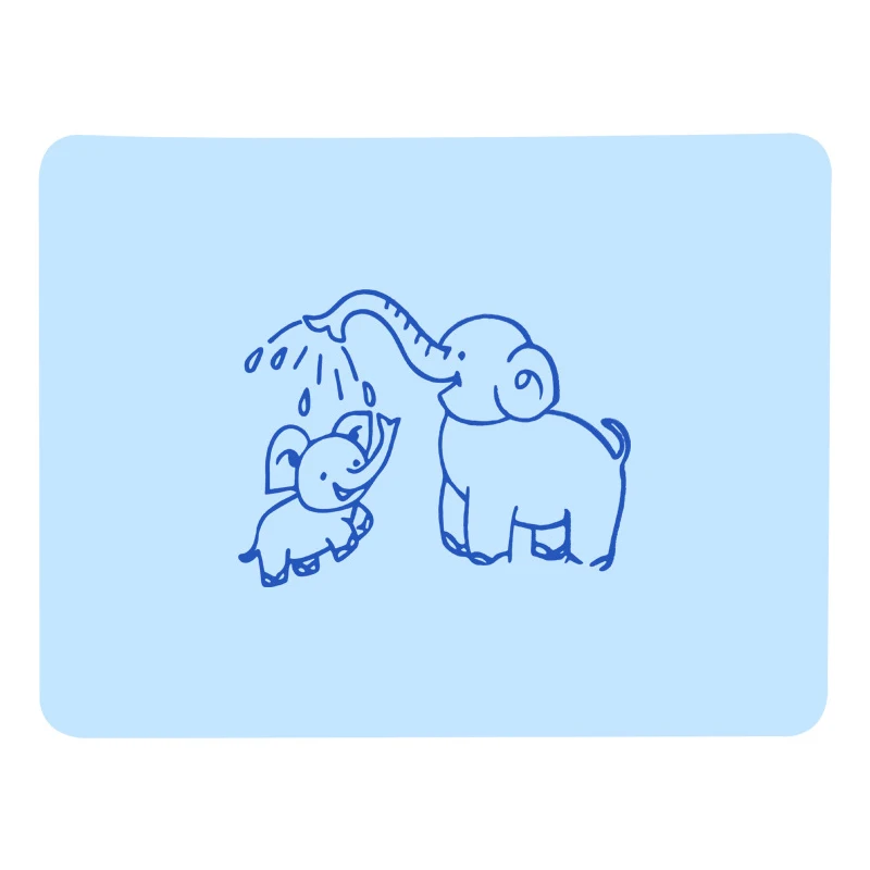 Blue Elephant B Подстилки для детей, силиконовые подстилки для малышей, водонепроницаемый термостойкий нескользящий кухонный стол обеденный коврик, портативный легко чистить - Цвет: Blue Elephant B