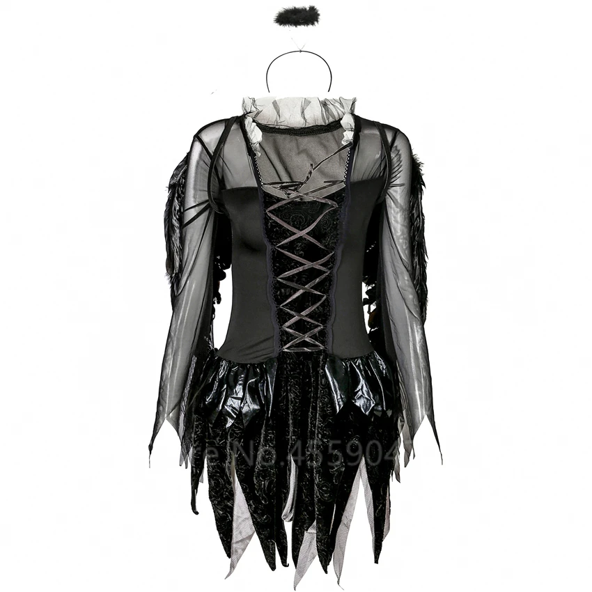 Halloween Carnival Cosplay Costumes for Women Adult Demon Scary Devil Angel Party Disfraz Funny Playsuit Ghost Bride Dress