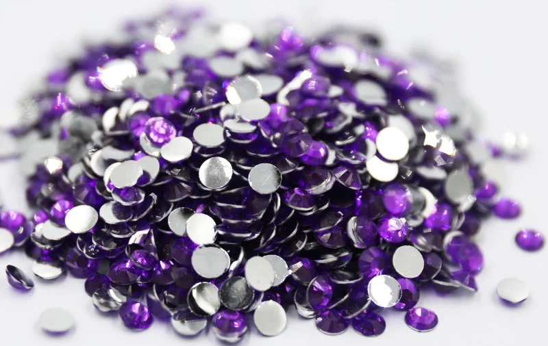 Amethyst Color 3 4 5 6mm Flatback стразы Resin Non hotfix Rhinestones in Bulk Package Plastic Nail Art Decoration for Garment | Дом и