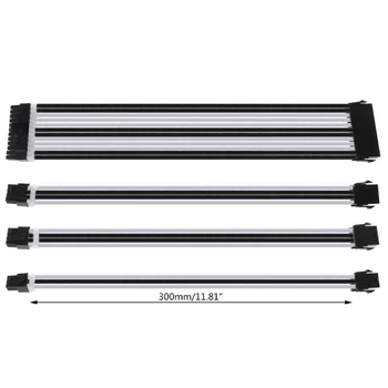 

1Set 30cm/40cm A-TX Basic Extension Cable Kit PC GPU CPU Power Supply Sleeved Wire Computer Connectors 24-PIN 8-PIN 6PIN 4+4PIN