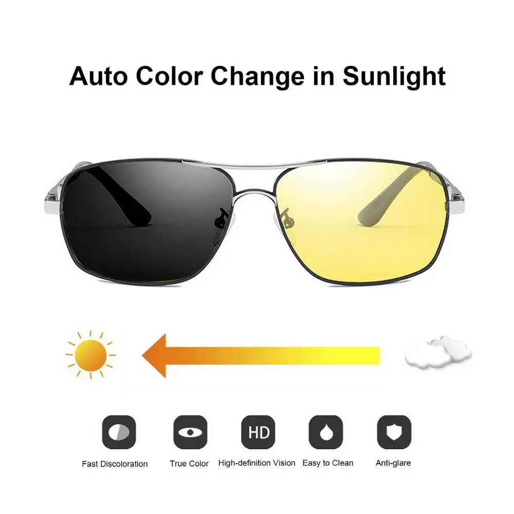 Очки ночного видения, поляризованные мужские солнцезащитные очки с антибликовым покрытием, желтые солнцезащитные очки, очки ночного видения для вождения автомобиля, женские очки Nocturna