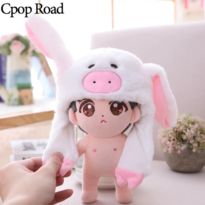 Cpop, подвижные уши, звезда, кукла, шапка для женщин, детей, милая панда, панни, панни, детские шапки, популярные зимние Мультяшные плюшевые головы, аксессуары