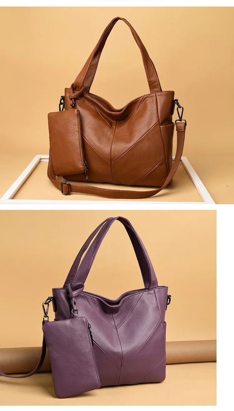 Yonder genuine leather bag for women tote fashion women handbag female large shoulder crossbody bags high quality solid handbag