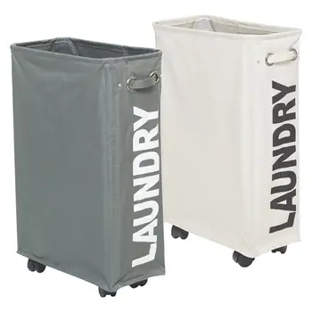 

Large Laundry Basket Bathroom Dirty Clothes Basket Fabric Collapsible Laundry Hamper Bag Waterproof Foldable Storage With Wheels