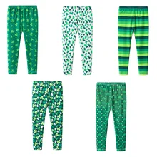 INS/Лидер продаж; детская одежда для девочек; модные брюки с принтом клевера; детские леггинсы; детская праздничная одежда