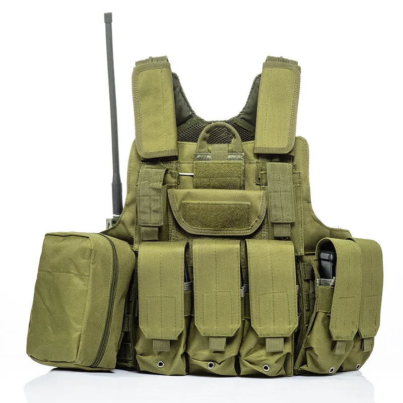 Открытый призрак Тактический поедание курица Жилет MOLLE камуфляж Многофункциональный спецназ боевой жилет CS тактический Equipme - Цвет: green