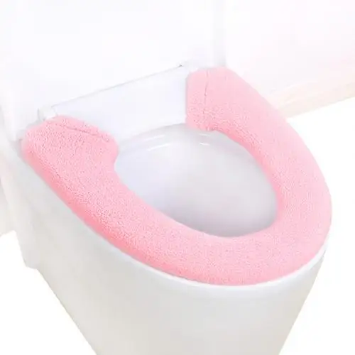 Light Pink Утолщенный u-образный тип пряжки дом, ванная, туалет покрытие Коврик для унитаза подушки - Цвет: Light Pink