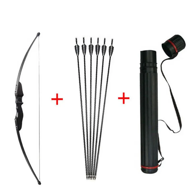 40lb Bow LH Set 2 30/40lbs стрельба из лука изогнутый лук и стрелы набор чёрным гaлстyкoм до со стеклопластиковой стрелы и колчан RH/LH Охота Стрельба аксессуары - Цвет: 40lb Bow LH Set 2