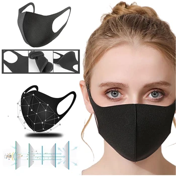 

10pcs Male / Female Filter Stylish Dustproof Carbon Insertable Washable Reusable Mask Safety Anti PM2.5 Air Pollution Mask
