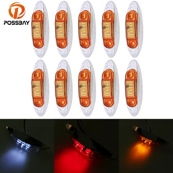 

POSSBAY 12V 24V Side Marker Lights 3 Led Indicators Lamp Waterproof For Car Truck Trailer Boat Lorry Bus 10 Pcs Warning Lamps
