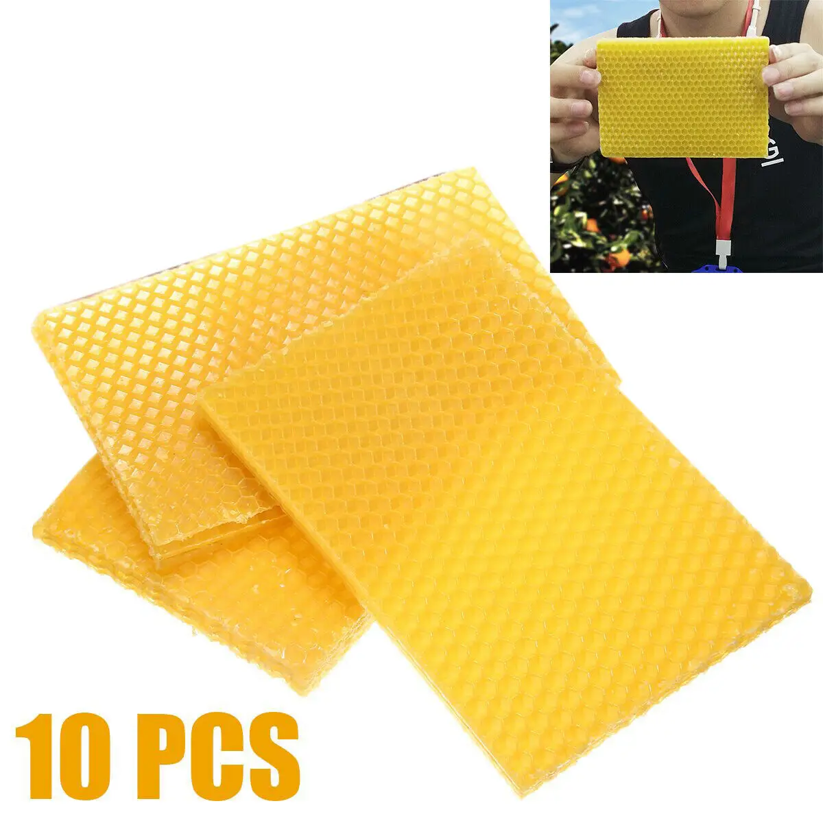 

10 X Beekeeping Honeycomb Foundation Wax Frames Honey Hive Equipment Tool Kit