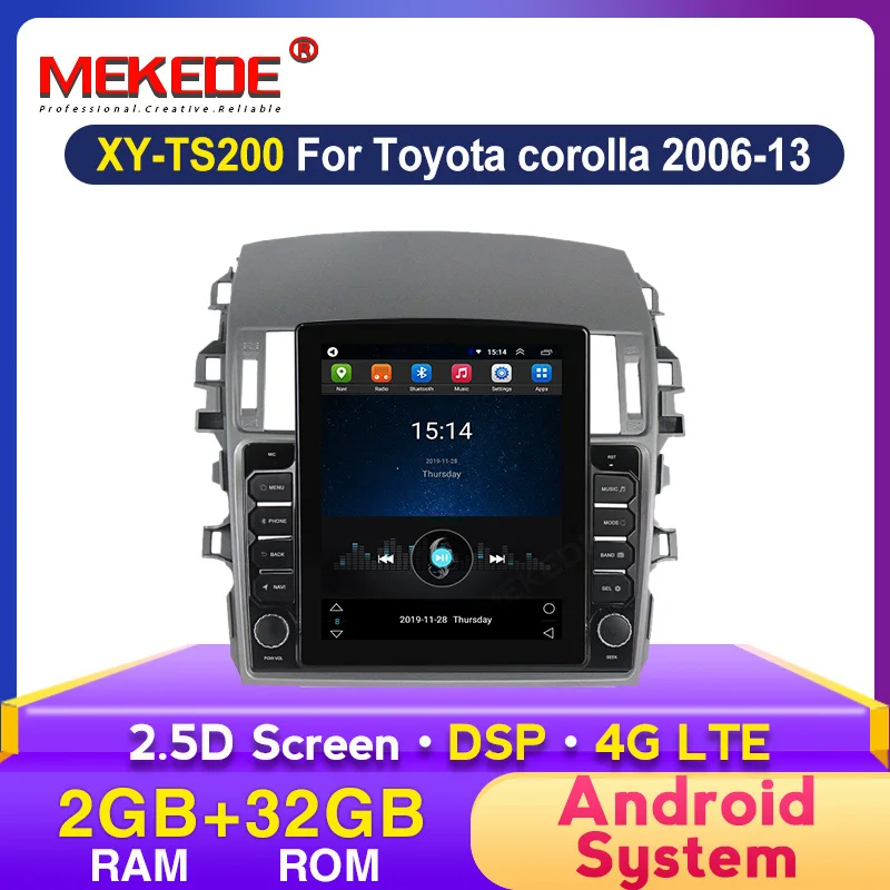 Автомобильный мультимедийный плеер экран 9 7 дюйма Android 4G LTE для Toyota Corolla 2006-2013