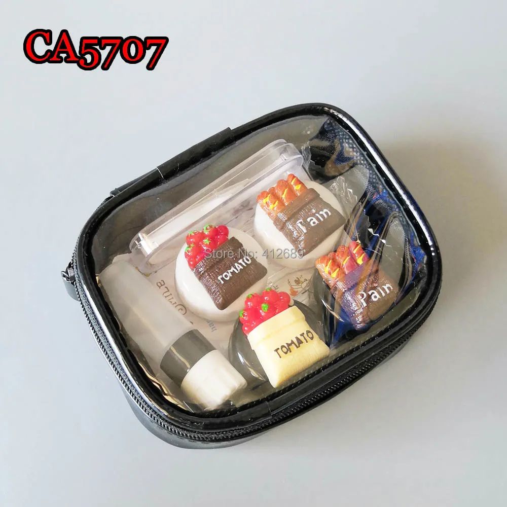 FREE SHIPPING Tomato Contact Lens Case Set Travel Lenses Box Contact Lens Box 2 Pairs Container For Contact Lens Gift CA5707 photo