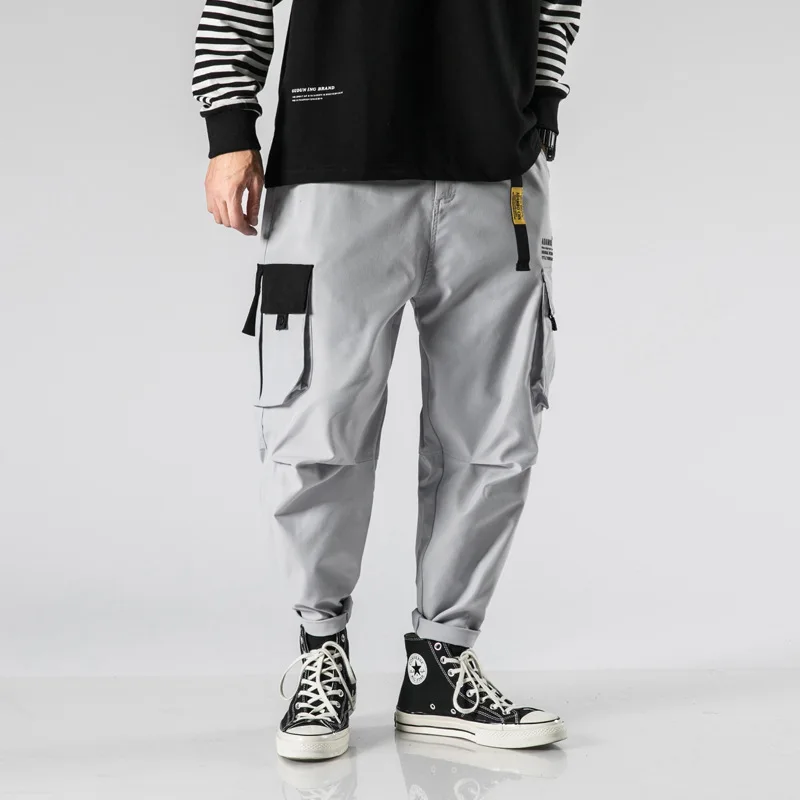

2019 New Style Japanese-style Trend Bib Overall Autumn And Winter MEN'S Casual Pants Loose-Fit zhi tong zi Men's Trend Versatile