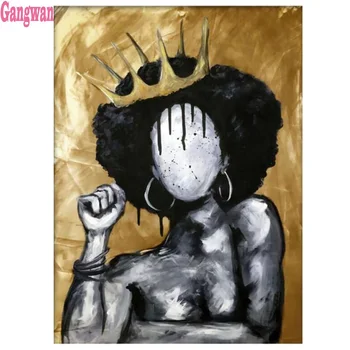 

5D Diy Diamond Painting abstract African woman Diamond Mosaic Full Square round drill Diamond Embroidery people Cross Stitch art