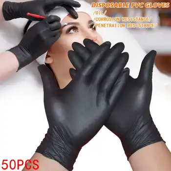 

100PCS Black Disposable Gloves Latex Dishwashing/Kitchen/Medical /Work/Rubber/Garden Gloves Universal For Left and Right Hand